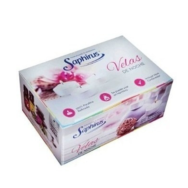 SAPHIRUS Velas De Noche x 10