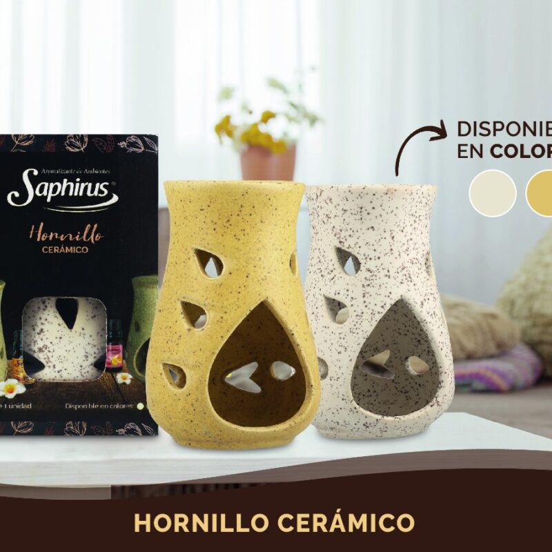 SAPHIRUS Hornillo Ceramica Marfil Grande